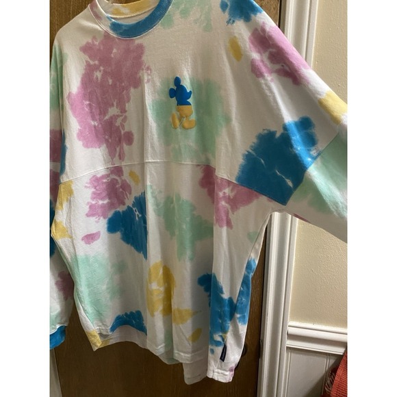 Disney Parks Spirit Jersey Mickey Mouse Tie Dye Size XL White Multicolored - Picture 12 of 16